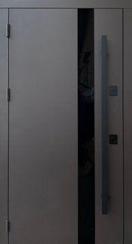 Купити Вхідні двері QDoors Елегант (Вулиця/Терморозрив) RAL 8019/Біла шагрень 03382 &mdash; Дім Дверей.