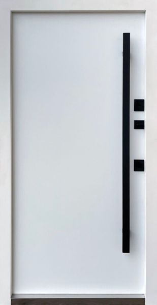 Купити Вхідні двері QDoors Елегант (Вулиця/Терморозрив) RAL 8019/Біла шагрень 03382 &mdash; Дім Дверей.
